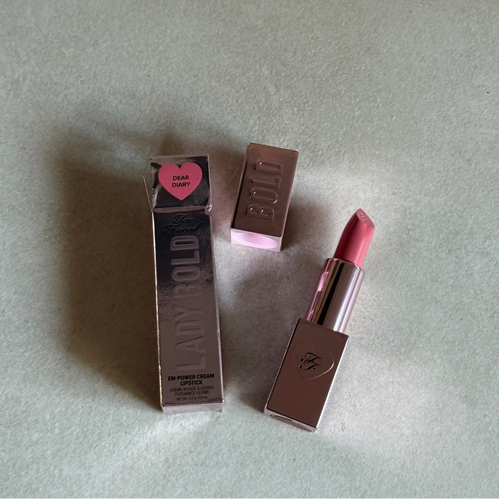 Too Faced Lady Bold Dear Diary EMPower Cream Lipstick – Pink Hydrating Lip Color